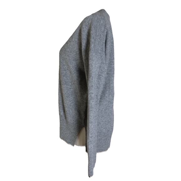 Theory Karenia V-Neck Cashmere Sweater In Gray Size S - Picture 4 of 14